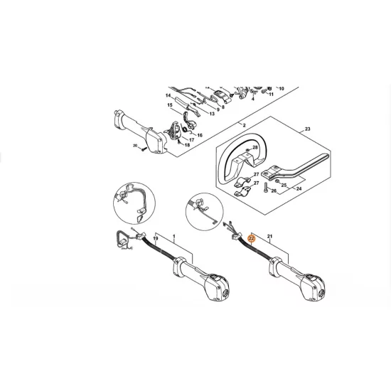 STIHL  Cięgno sterowania główną przepustnicą 4149 180 1101